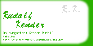rudolf kender business card